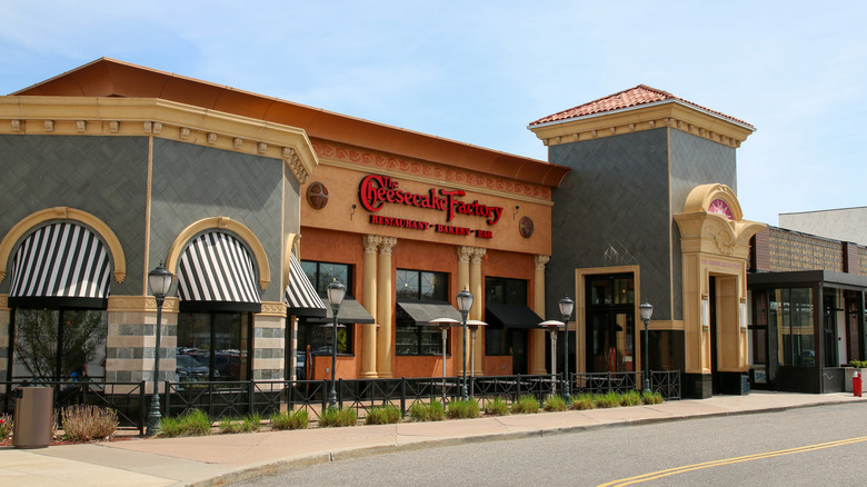 The exterior of the Cheesecake Factory restaurant