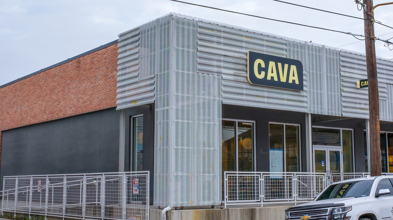 The exterior of a Cava restaurant