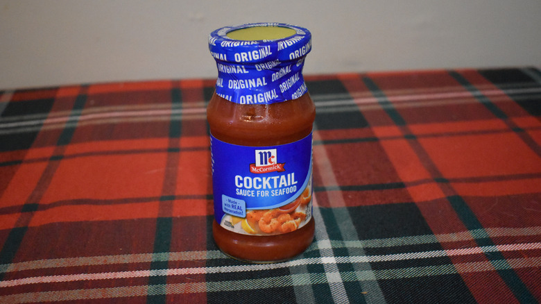 small McCormick cocktail sauce with blue label
