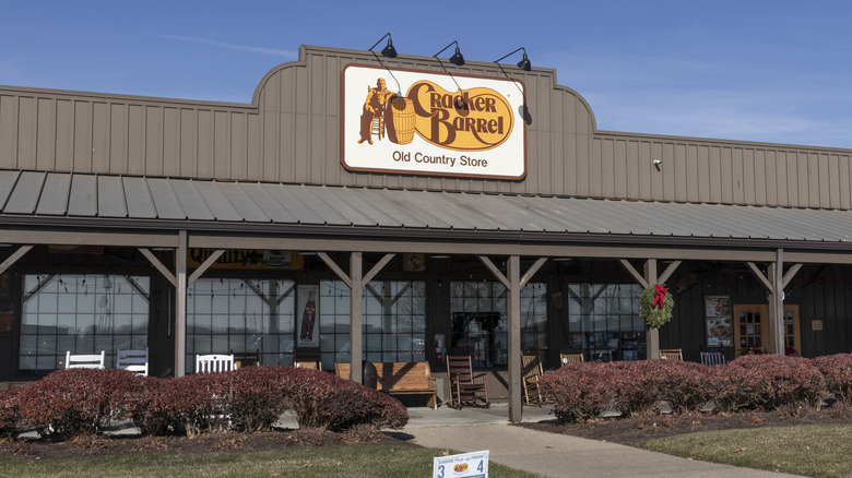 The exterior of Cracker Barrel Old Country Store restaurant