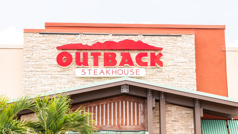 The exterior of the Outback Steakhouse restaurant