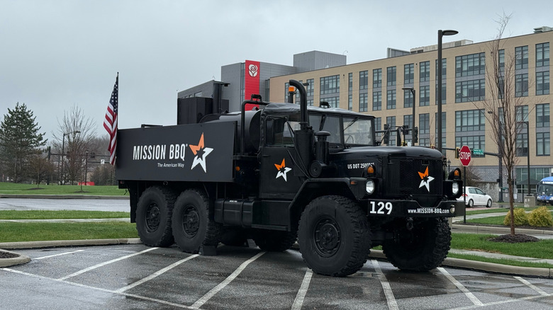 The Mission BBQ truck in a parking lot