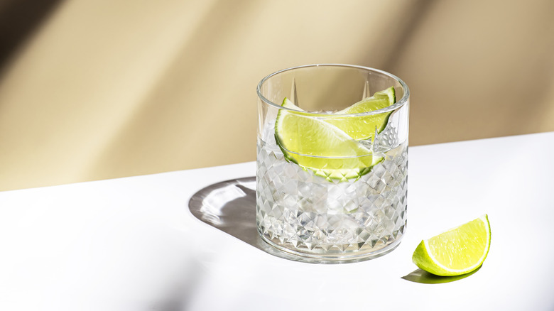 Vodka in a glass