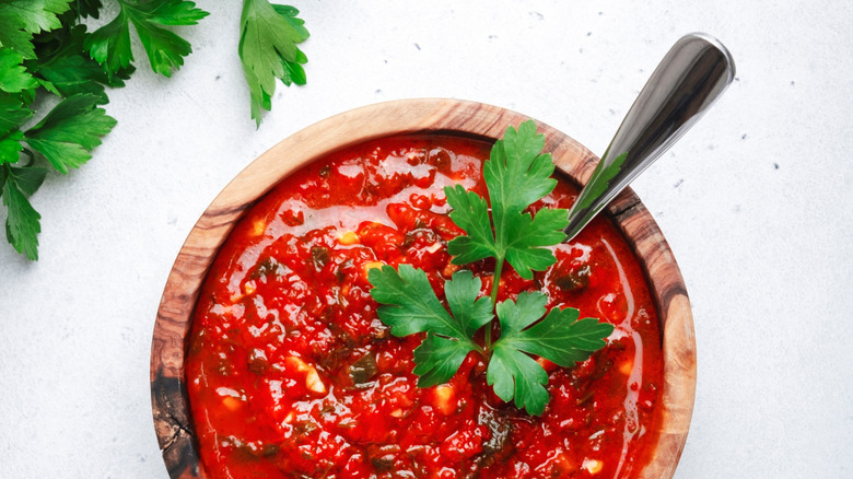 Arrabbiata sauce in a jar