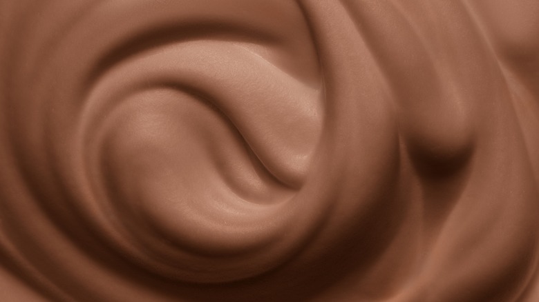chocolate whipped cream close up texture
