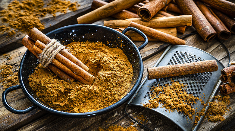 Freshly grated cinnamon
