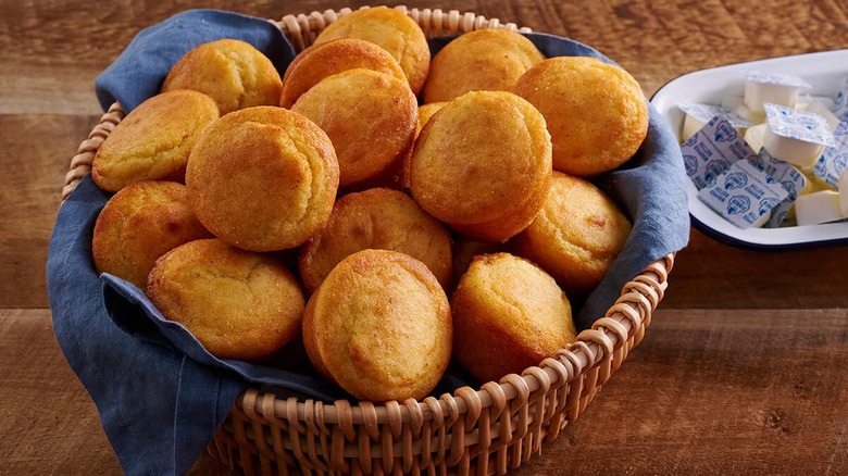 basket of corn muffins