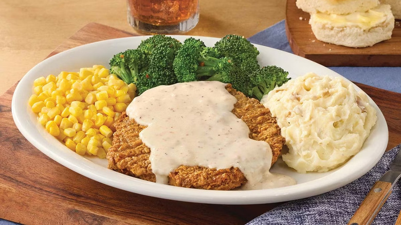 plate of country fried steak