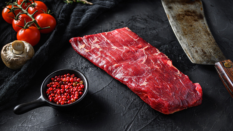 raw flap steak