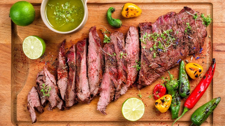 Flat Iron Steak and veggies
