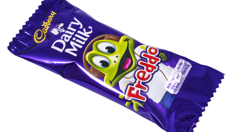 A Cadbury Freddo Frog chocolate bar