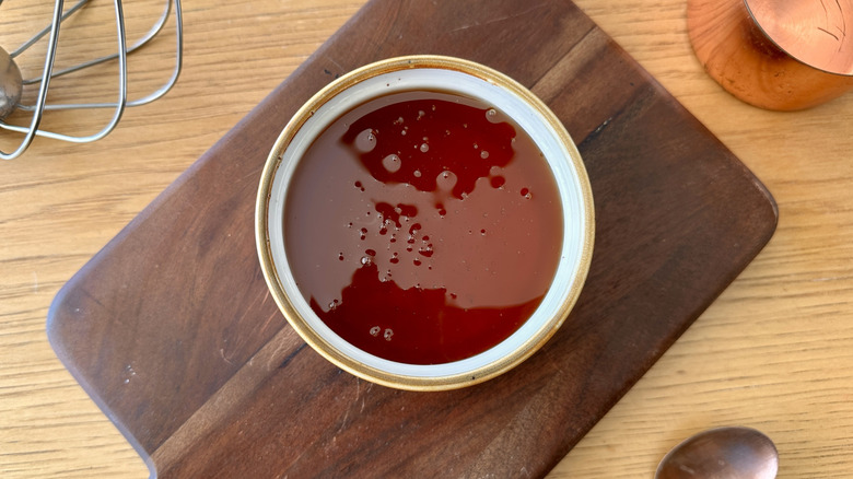 Honey in a ramekin