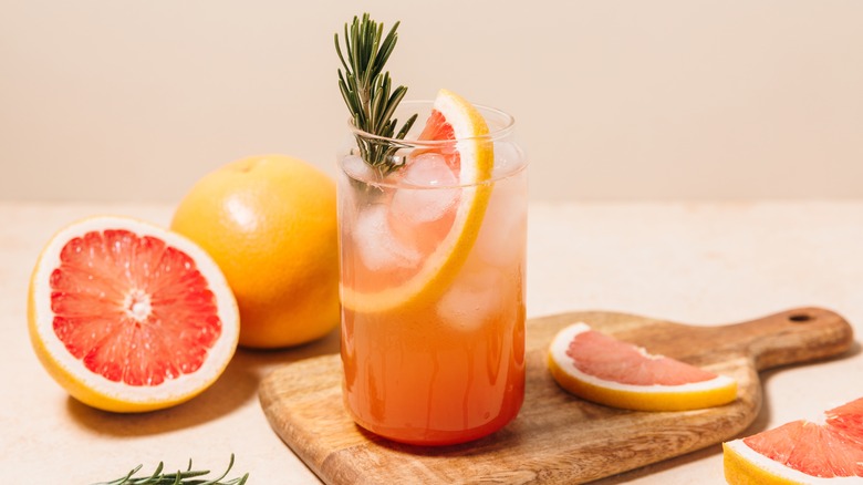 Paloma cocktail with grapefruits