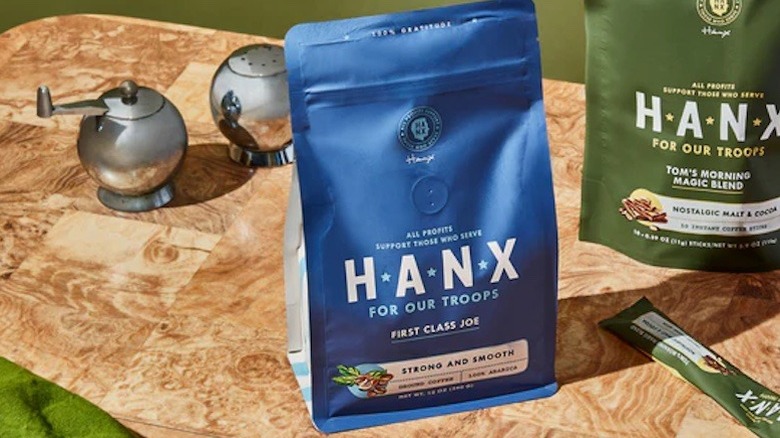 two bags of coffee on table