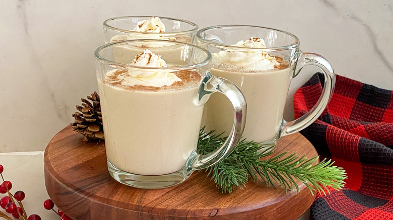 3 mugs of eggnog