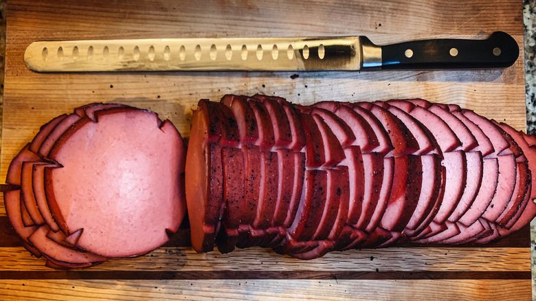 slices of smoked bologna