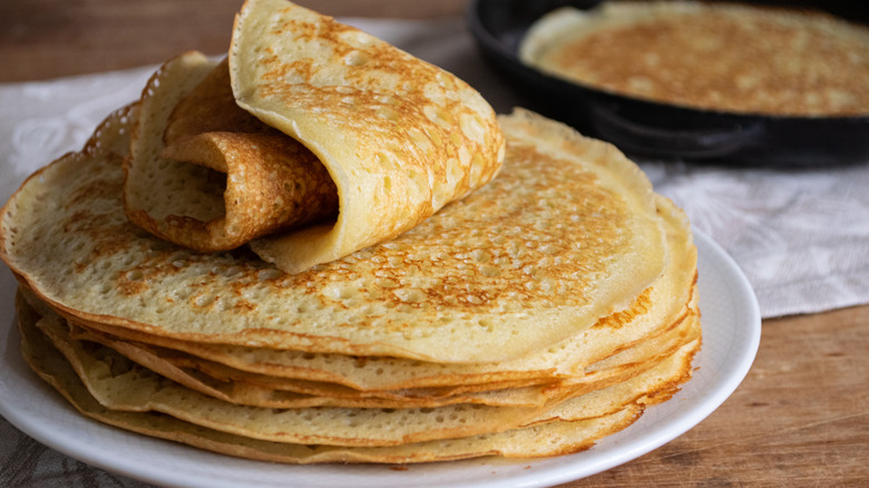 traditional crepe on a plate