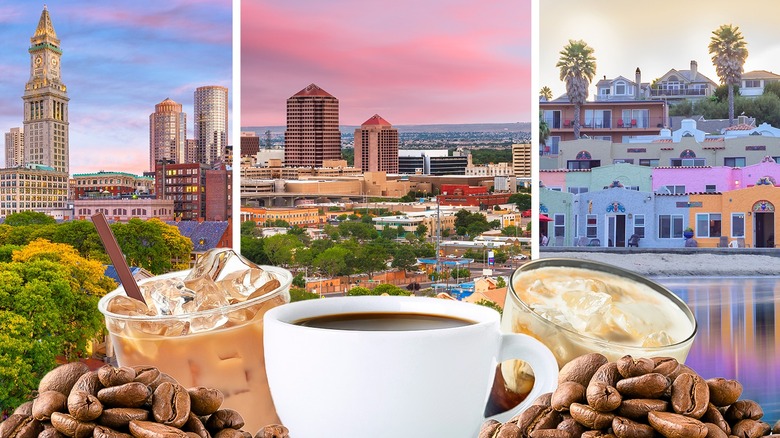 Coffee cups and American cities