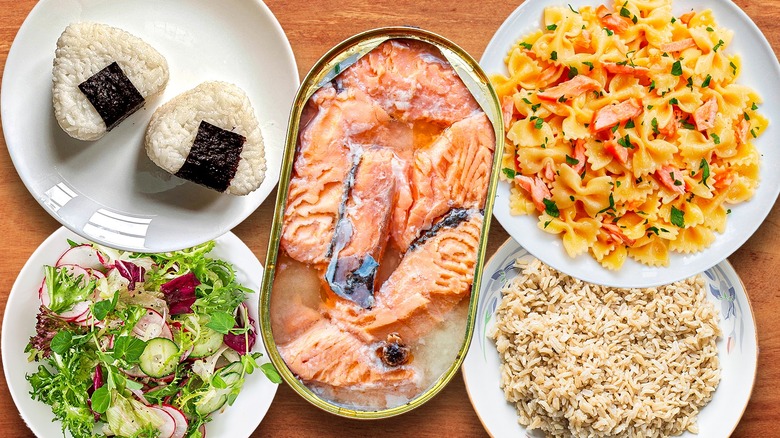Various canned fish dishes