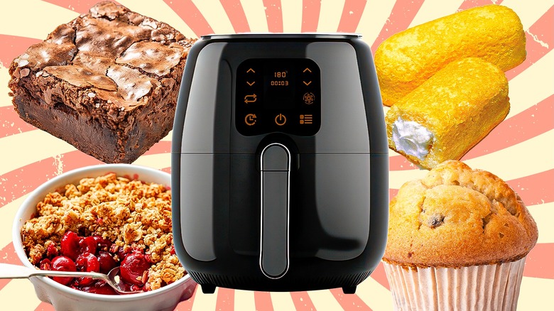 Air fryer and variety of store-bought desserts