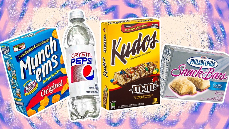 Composite image of '90s snacks