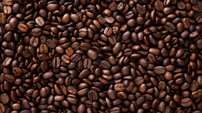 background of roasted coffee beans