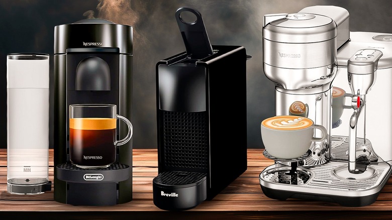 Variety of Nespresso coffee machines