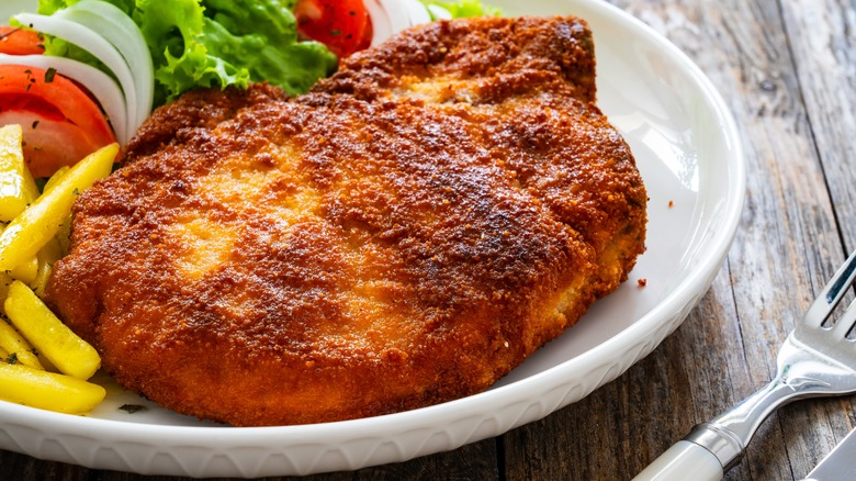 Crusted fried pork chop
