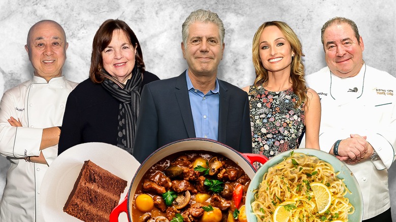 various celeb chefs and dishes