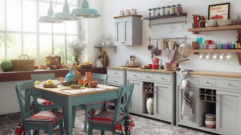 A well organized kitchen