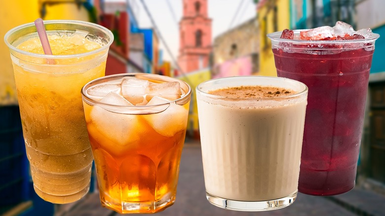 Variety of popular Mexican non-alcoholic drinks