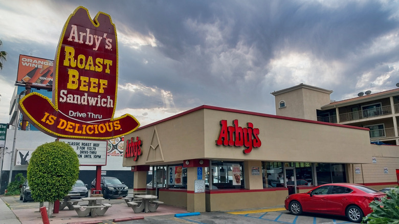 Arby's restaurant with vintage sign