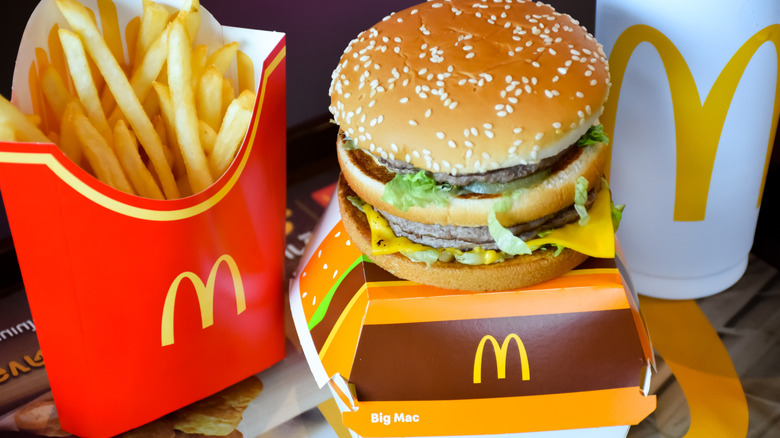 tray of McDonald's food