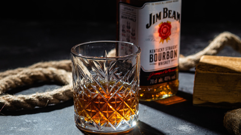 Two bottles of Jim Beam