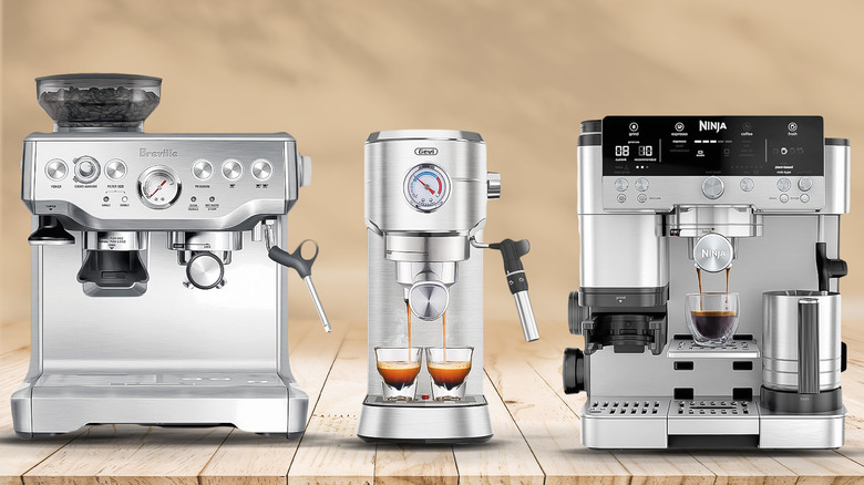 Line-up of best espresso machines