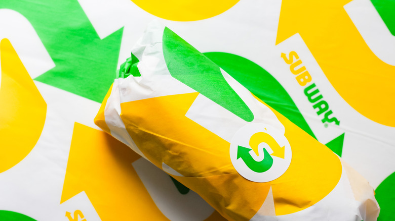 Wrapped Subway sandwich