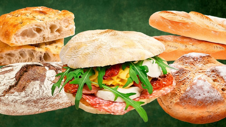 a collection of various deli sandwiches