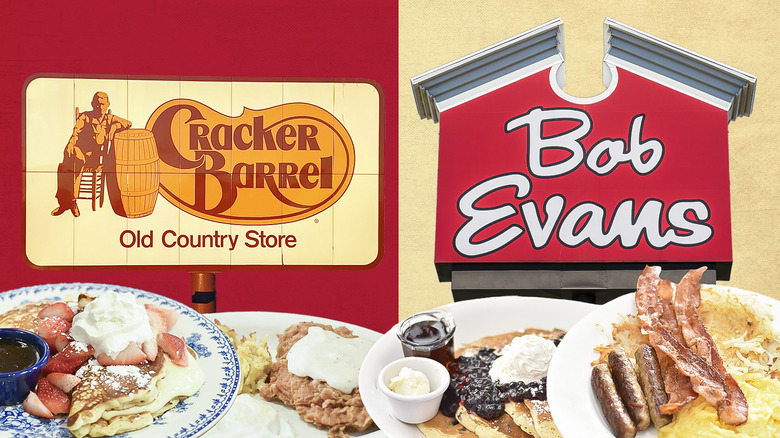 Breakfast dishes at Bob Evans and Cracker Barrel