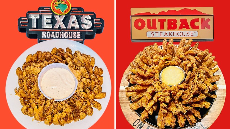 Texas Roadhouse's Cactus Blossom alongside Outback Steakhouse's Bloomin' Onion