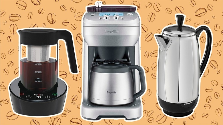 Three popular coffee makers