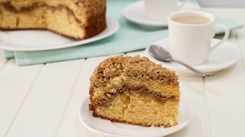 Slice of coffee cake