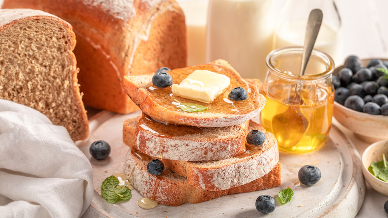 Honey butter on toast
