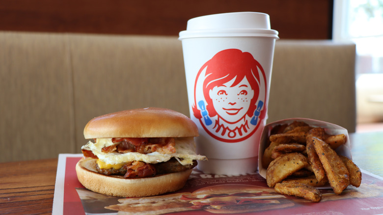 Wendy's breakfast Baconator meal