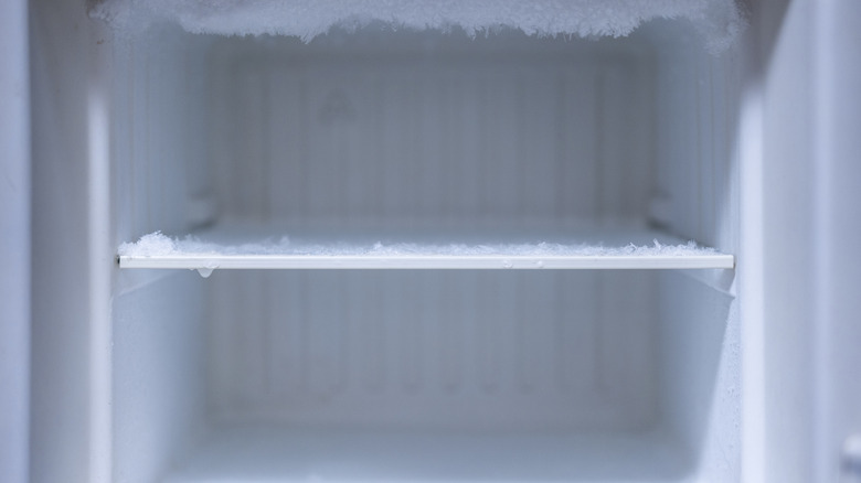 An empty freezer