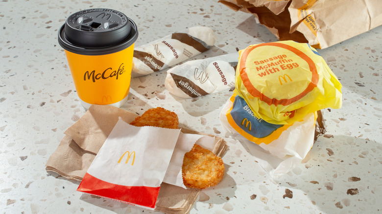 Assorted McDonald's breakfast items