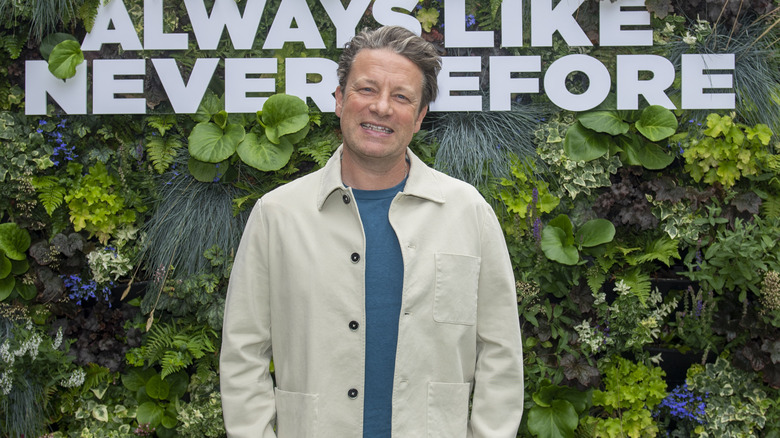 Jamie Oliver smiling at event