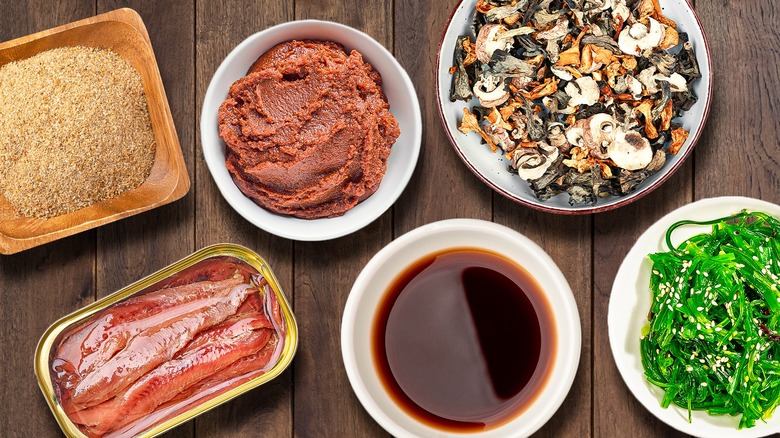 Collage of umami-boosting ingredients