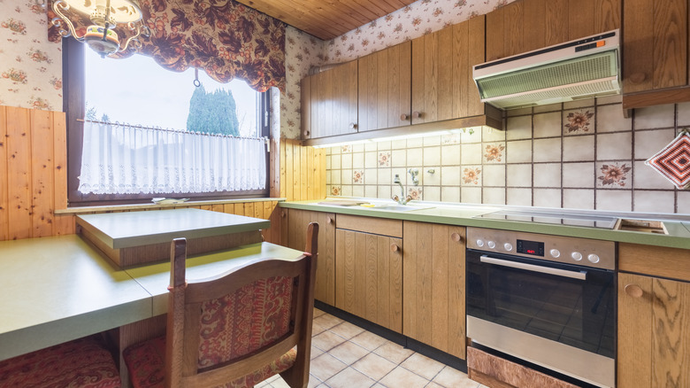 vintage style kitchen area