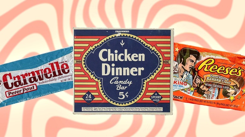 Collage of old school candy bars