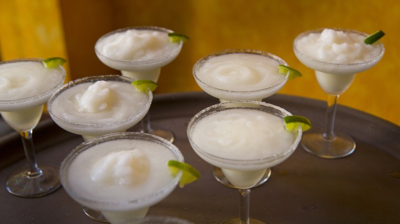 A tray of frozen margaritas